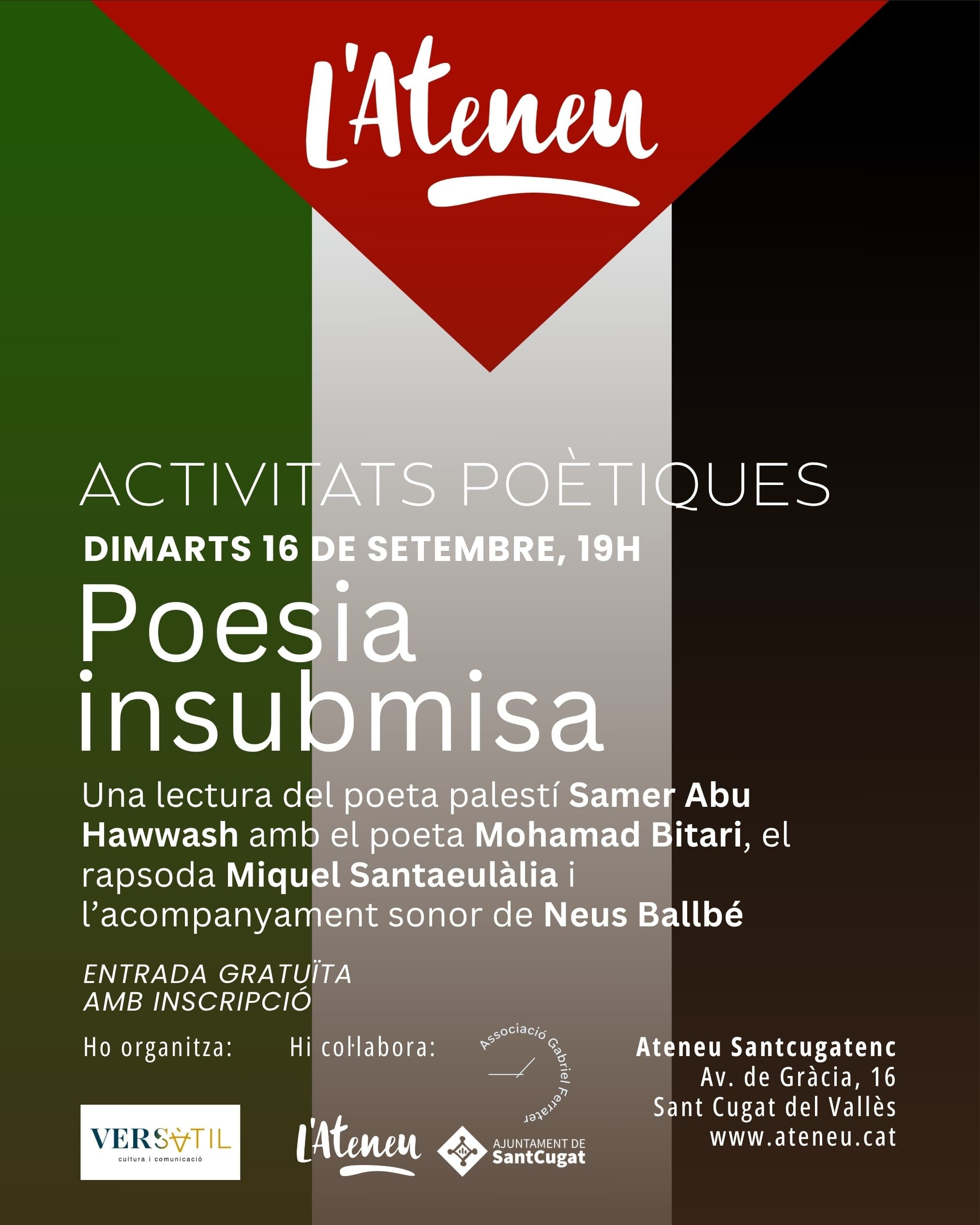 Poesia insubmisa: Una lectura del poeta palestí Samer Abu Hawwash