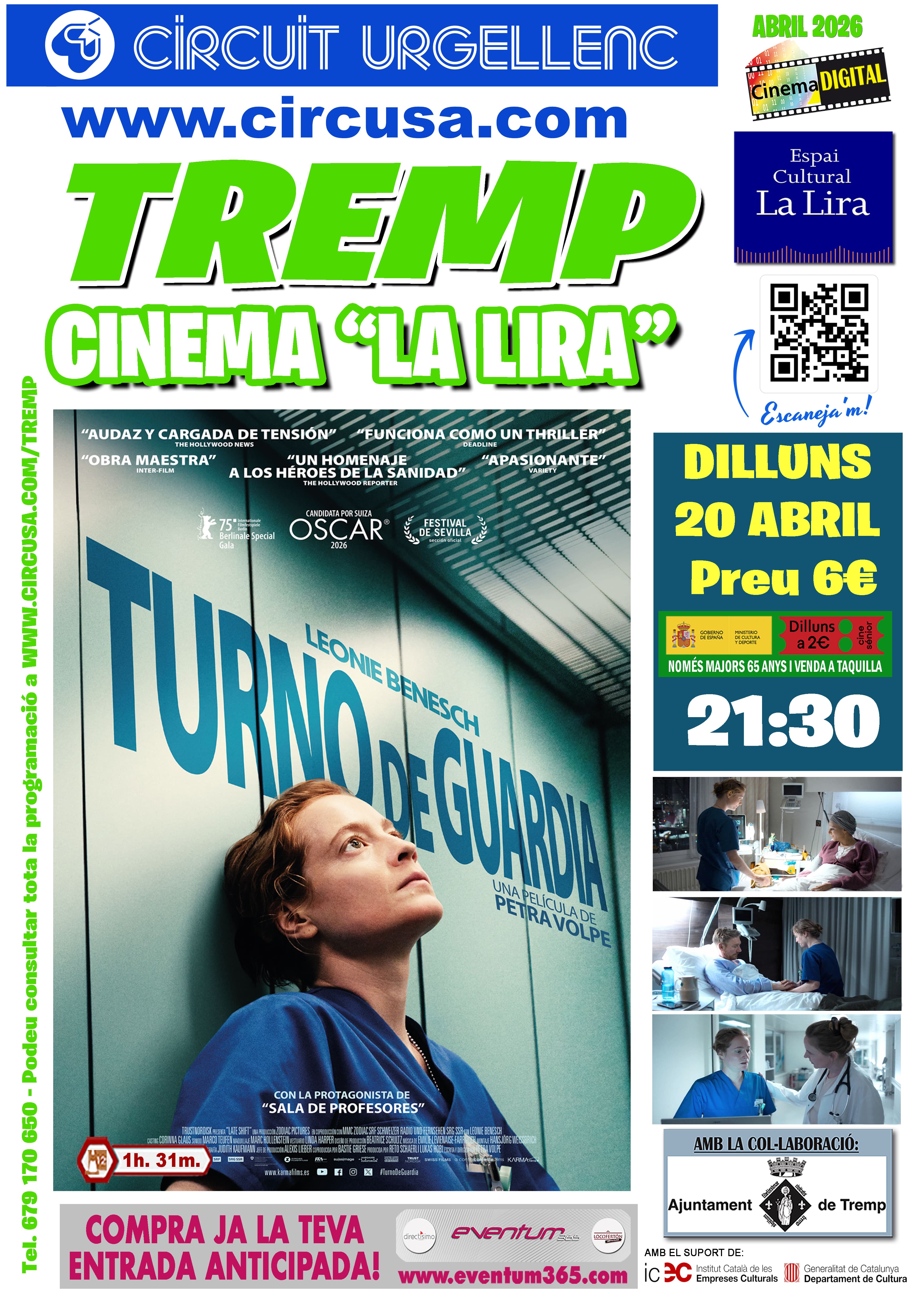 Cinema per aquest cap de setmana. TURNO DE GUARDIA